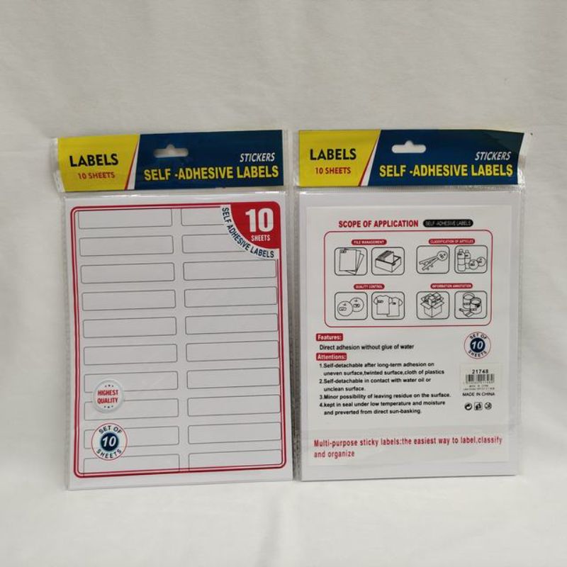 Label Stickers - 7.2 x 1.7cm (12 Packs)