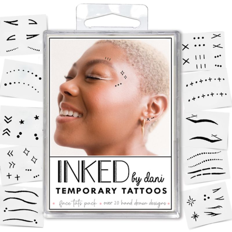 Inked Temporary Tattoos - Face Tats Pack