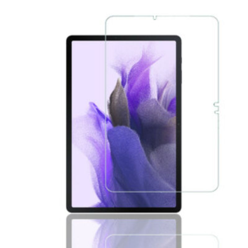 Tempered glass screen protector for Samsung Galaxy Tab S7 FE, ensuring clarity, durability, and scratch protection.