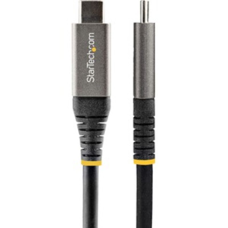 StarTech.com 1m USB-C cable for 10 Gbps data transfer, fast charging, 8K video, and Thunderbolt 3 compatibility.