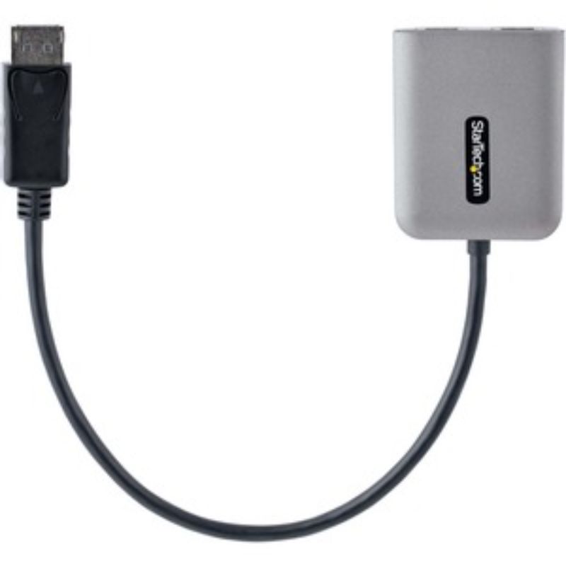 StarTech DP to Dual HDMI MST Hub enabling dual 4K 60Hz displays from a single DisplayPort, perfect for multitasking.