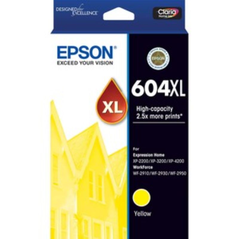 Epson 604XL Yellow Ink Cartridge - Original Inkjet Cartridge for Vibrant Prints - High Yield
