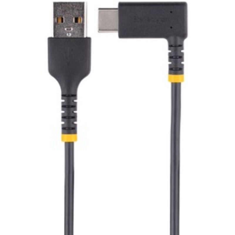 High-Speed 15cm USB-A to USB-C Right Angle Charging Cable - Durable 3A Fast Charge