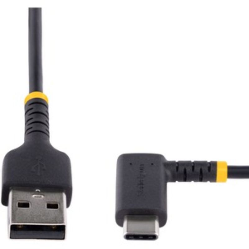High-Speed 15cm USB-A to USB-C Right Angle Charging Cable - Durable 3A Fast Charge