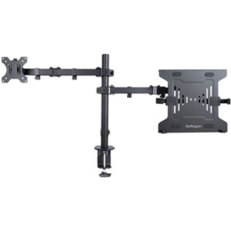 Ergonomic StarTech.com Monitor Arm with VESA-Compatible Laptop Tray for Optimized Workspace