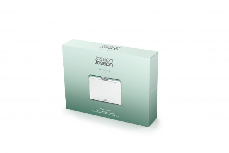 Joseph Joseph Folio Large Sage: color-coded chopping boards with textured surfaces for efficient food prep and organization.