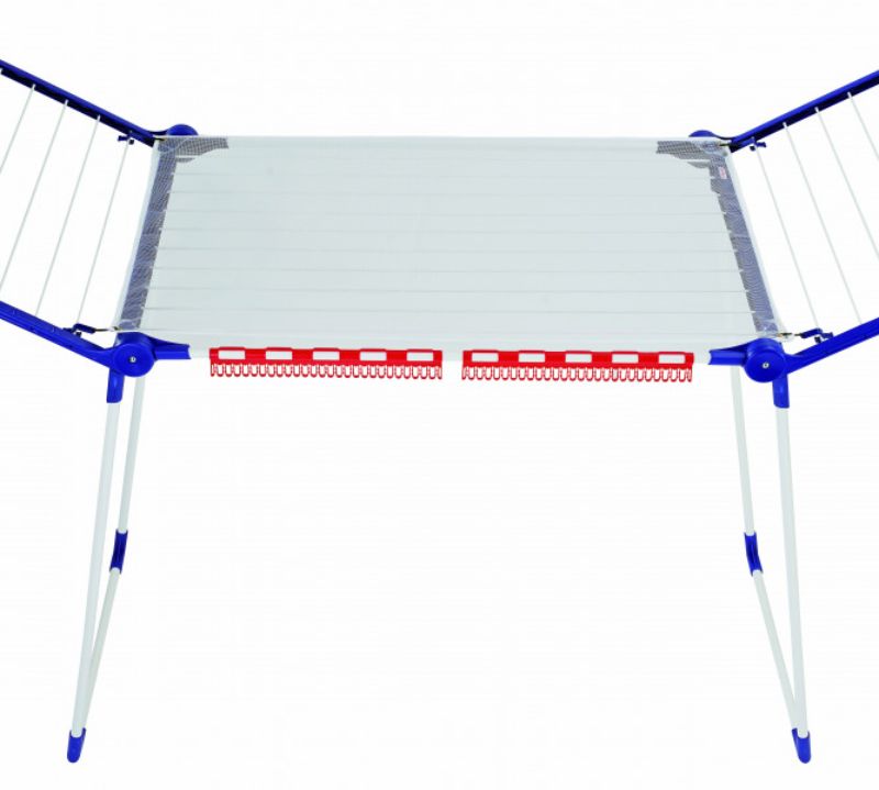 Leifheit Pegasus 200 Solid Deluxe Mobile Clothes Dryer with 20m drying line, dual wheels, and compact design for versatile use.