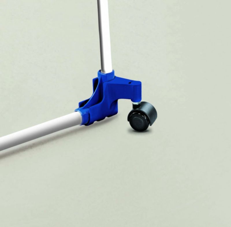 Leifheit Pegasus 200 Solid Deluxe mobile clothes dryer with 20m drying line and two holders for small items.