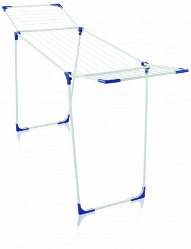 Leifheit Pegasus Classic Solid Standing Dryer 181 with 18m drying space, foldable design, and sturdy construction for efficient laundry drying.