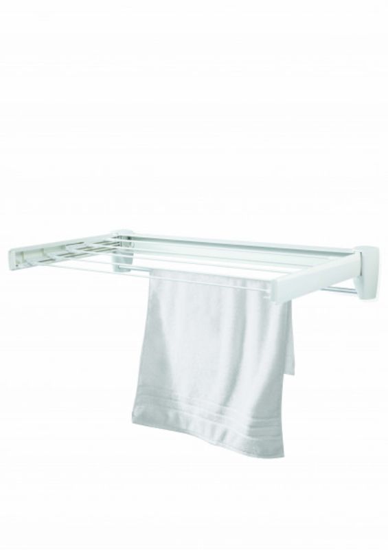 Leifheit Telegant 70 wall dryer, space-saving, durable aluminum, 3.6m drying length, ideal for balconies and bathrooms.