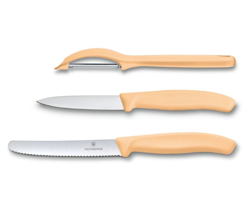 Paring Knife Set with Universal Peeler - Swiss Classic Orange (3 Pieces)