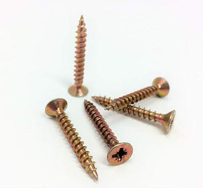 12-piece Pozidriv wood screws set, 20mm length, 4 gauge, zinc-plated for durability in woodworking and DIY projects.