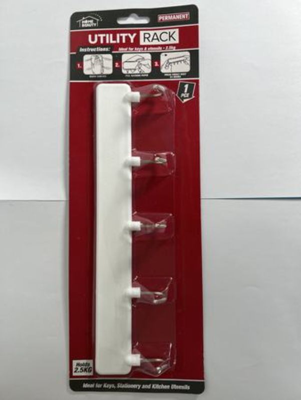 Self Adh Utility Rack - 2.5KG-26cmL (Set of 12)