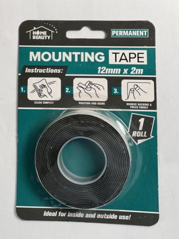 Self Adhesive Exterior Tape - 12mm x 2M (Set of 12)