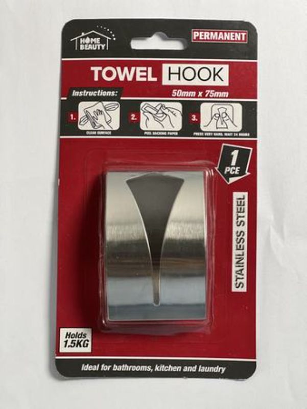 Metal Towel Hook - 1.5Kg (Set of 12)