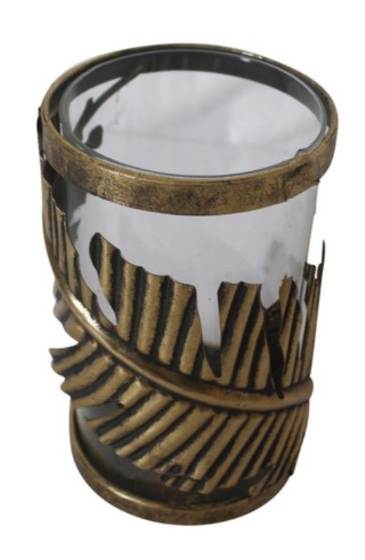 Candle HOLDER - LEAF HANDLE (20.3cm)