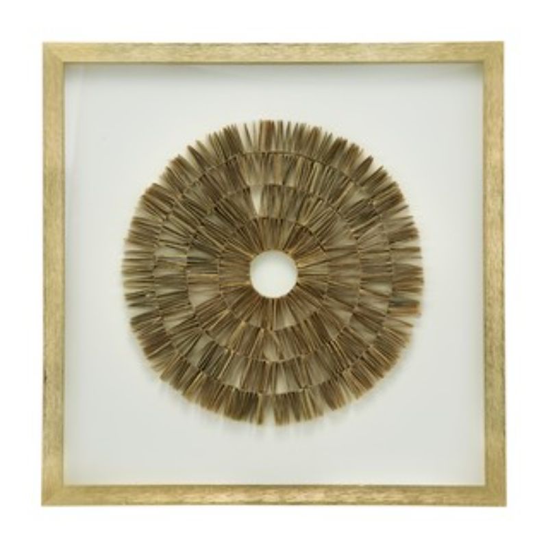 Wall Art - GOLD RICE PAPER SHADOW BOX (60cm)