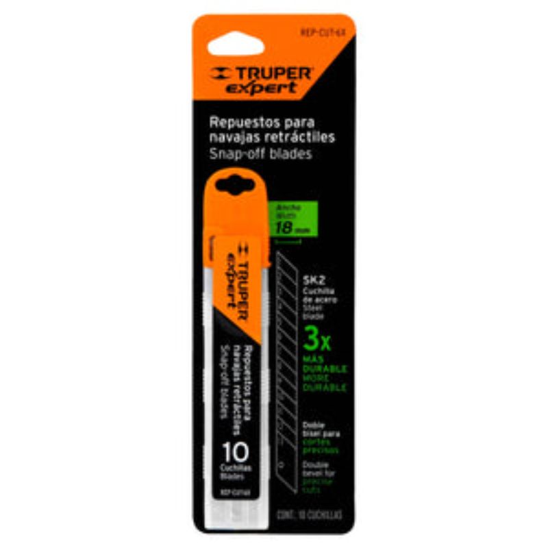 High-quality 18MM snap blade replacements for TSNAP and Truper tools, designed for precision and durability in crafting and cutting.