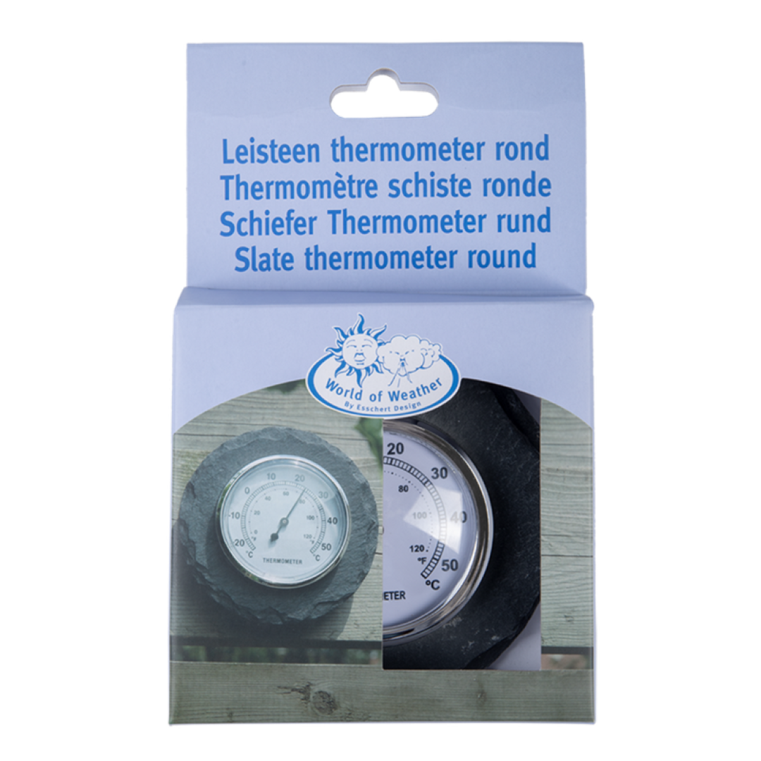 Thermometer - Slate Round (12cm)