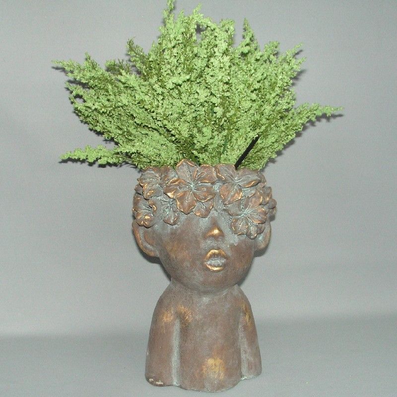 Planter Head - V/Bronze Girl (27cm)