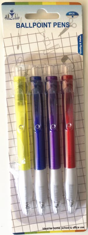 BALLPOINT PENS - 13.3CM (12 Packs)