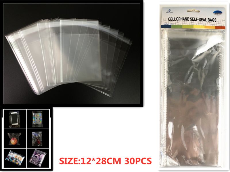 CELLOPHANE SELF SEAL BAGS - 12 x 28CM (360pc)