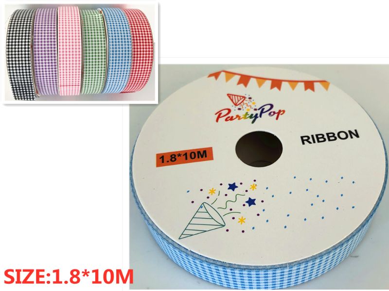 RIBBON - 1.8 x 10M (BLUE/WHITE)