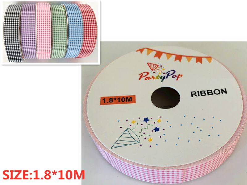 RIBBON - 1.8 x 10M (PINK/WHITE)