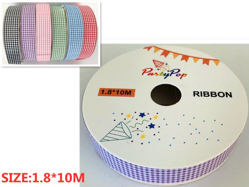 RIBBON - 1.8 x 10M (PURPLE/WHITE)