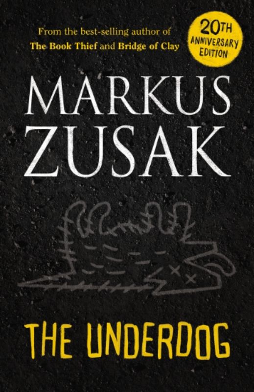 Cover of 'Wolfe Brothers #1: The Underdog' by Markus Zusak, featuring two brothers in a quirky, humorous setting.