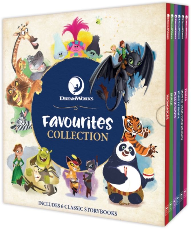 Dreamworks Boxed Set featuring six illustrated storybooks of beloved characters, perfect for fans and young readers.