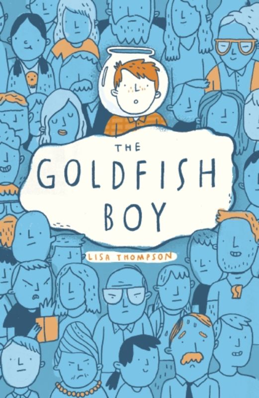 Cover of *Goldfish Boy* featuring a whimsical design that hints at themes of friendship and mystery in a coming-of-age story.