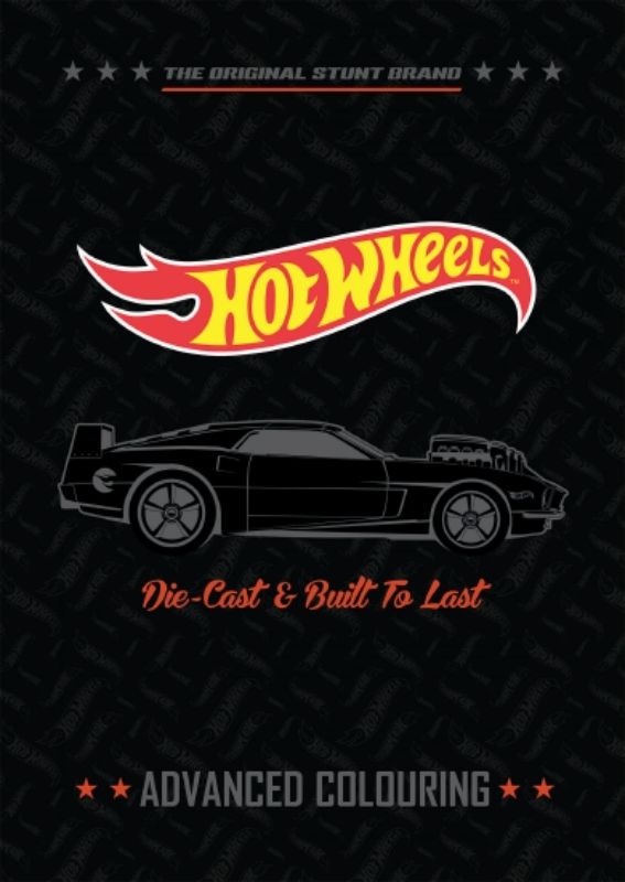 Vibrant Hot Wheels coloring book featuring classic die-cast cars for all ages, designed to inspire creativity and fine motor skills.
