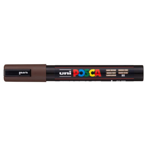 Uni Posca Marker 1.8-2.5mm Med Bullet Dark Brown PC-5M