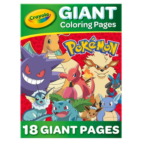 Crayola Giant Coloring Pages Foldalope Pokemon 18 Pages