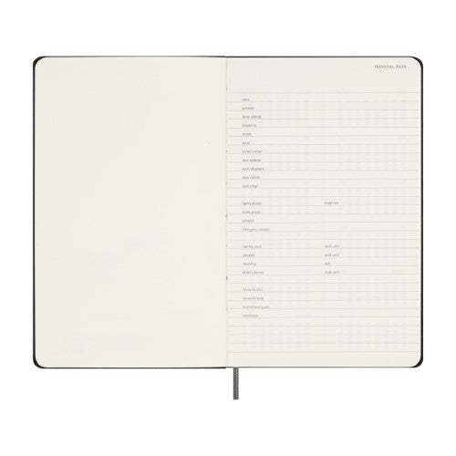 Moleskine Undated Planner Weekly + Notes Large Black