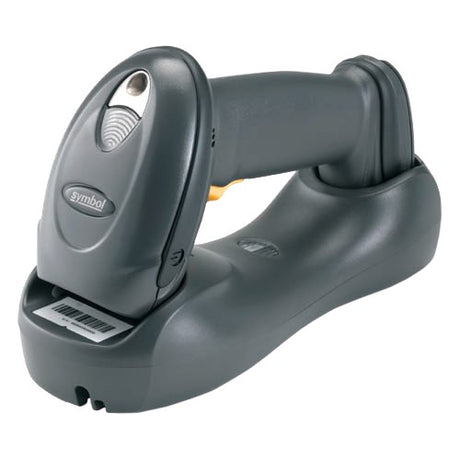 Zebra CR0078-SC10007WR cradle for Motorola DS6878, Bluetooth charging base in sleek black design for efficient scanning.