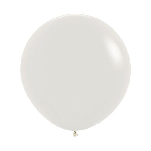 Pack of 10 Sempertex 60cm pastel cream latex balloons, perfect for stylish celebrations and versatile decor.