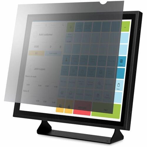 19-inch monitor privacy filter for anti-glare, blue light reduction, reversible design for improved comfort and security.