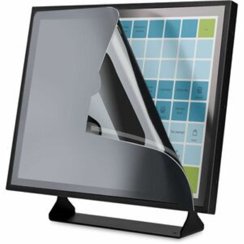 19-inch privacy filter for monitors, reduces blue light, anti-glare, reversible design for vibrant or matte finish.