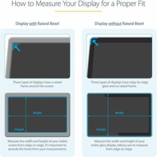 19.5-inch monitor privacy filter, anti-glare, blue light reduction, reversible matte/glossy design, easy installation.