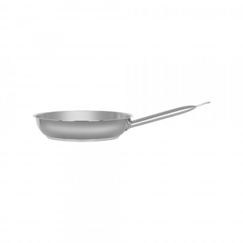 Chef Inox 18/10 Frypan: durable, rust-resistant stainless steel, perfect for sautéing and frying, dishwasher safe.