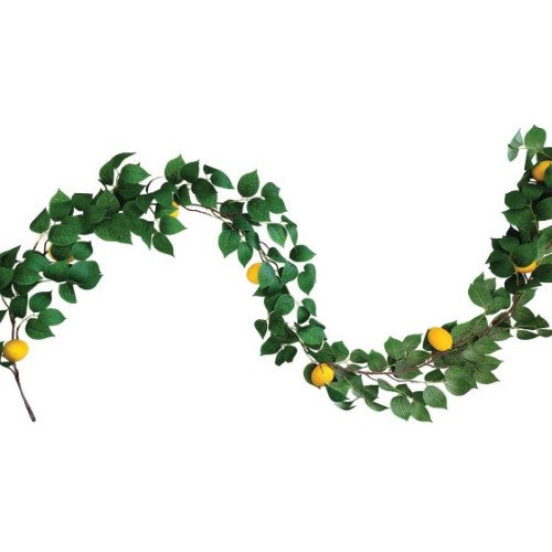 Elegant 1.8m Mediterranean Foliage Garland with lush leaves, perfect for home decor, weddings, and events.