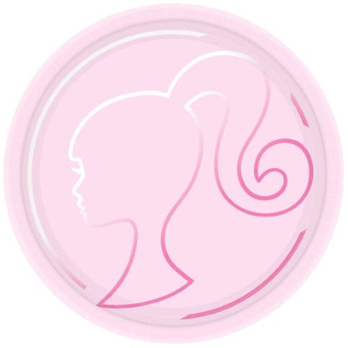 Barbie 23cm Round Paper Plates - Pack of 8