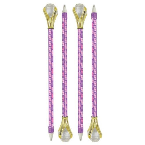 Trolls 3 Band Together pens in vibrant designs, perfect for party favors and kids' creativity, pack of 4, 19.5cm long.