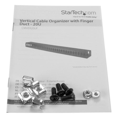 VERTICAL FINGER DUCT CABLE ORGANIZER - 3FT