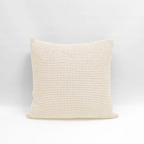 Stone Baksana Euro Pillowcase featuring deep waffle texture and zip closure, made from 100% OEKO-TEX® certified cotton.