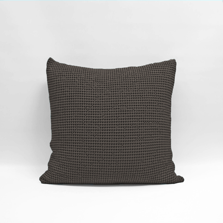 Slate Euro Pillowcase by Baksana featuring a unique deep bouncy waffle texture, made from 100% OEKO-TEX® Certified cotton.