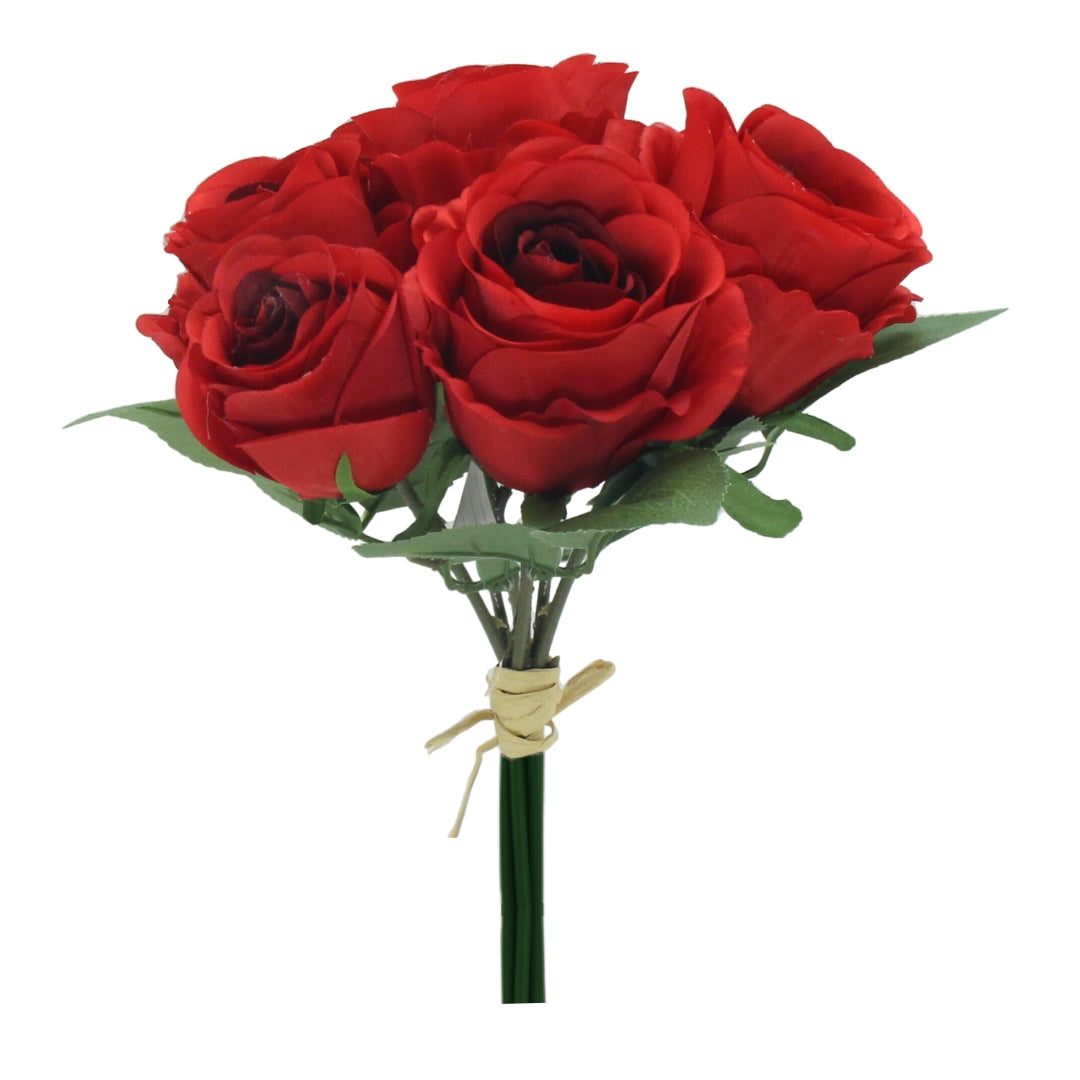 Artificial / Faux Flowers - Rose Bouquet Red