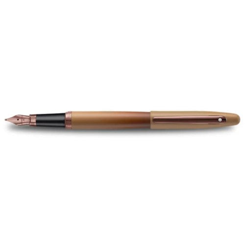SHEAFFER VFM COFFEE W SHINY PVD TRIM MEDIUM NIB FOUNTAIN PEN